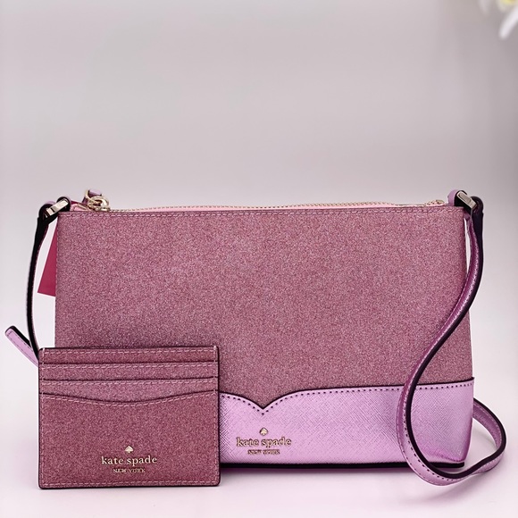 Kate Spade Lola Glitter Crossbody and Card Holder - Picture 8 of 12